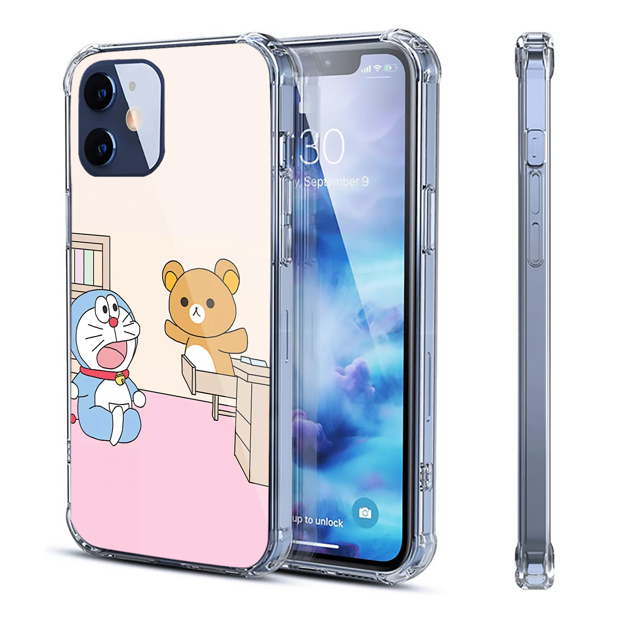 （画像用） ドラえもん Doraemon 【iPhone 12シリーズ対応】透明スマホケース（クリアソフトケース）